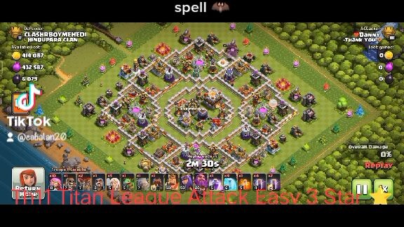 Coc 'Th11 Titan league attack Easy 3star*