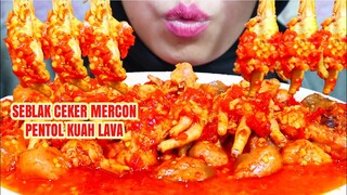 AUTO MENJERIT‼️ASMR SEBLAK CEKER BASO ACI KUAH LAVA HOT JELETOT | ASMR INDONESIA