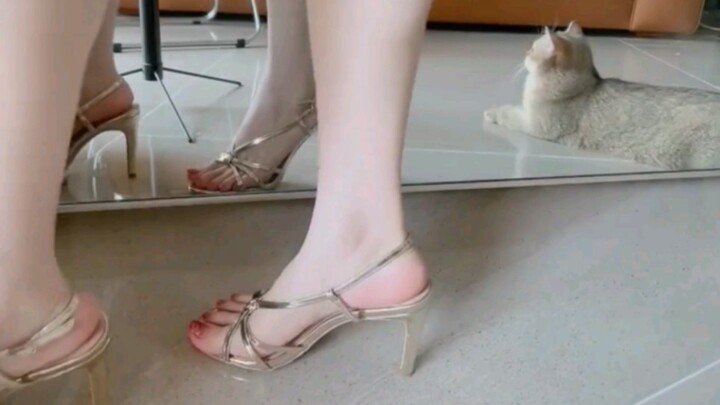 ลองสวมใส่ ฤดูร้อนมาถึงแล้ว รองเท้าแตะส้นสูง