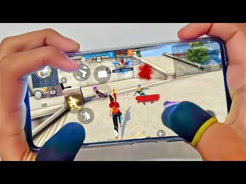 REALME NARZO 20 PRO FREE FIRE GAMEPLAY TEST 4 FINGER CLAW HANDCAM M1887 ONETAP HEADSHOT 90HZ DISPLAY