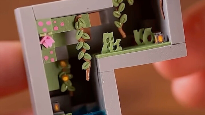 Minecraft x TETRIS Crafting | 04 Dense Cave 🌿