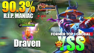 90.3% Yi Sun-shin WinRate! R.I.P. Maniac | Former Top 1 Global Yi Sun-shin Gameplay By Draven ~ MLBB