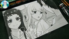 [Drawing] Menggambar Okitsura Anime: Okinawa de Suki ni Natta Ko ga Hougen Sugite Tsurasugiru