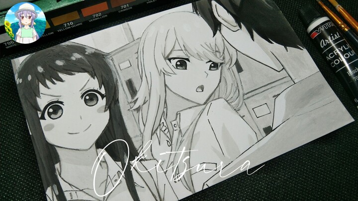 [Drawing] Menggambar Okitsura Anime: Okinawa de Suki ni Natta Ko ga Hougen Sugite Tsurasugiru