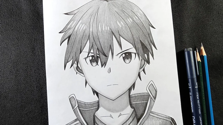 วิธีการวาด kirito - ศิลปะดาบออนไลน์