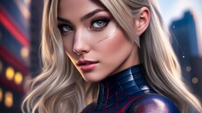 Spider girl AI art (4K Spider-Gwen AI art)