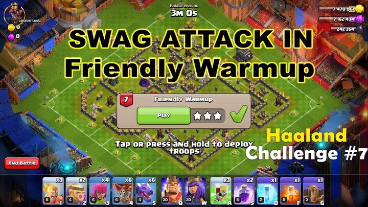 Get 3 Star in Friendly Warmup Challenge | Haaland Challenge #7 | Clash of Clans | @AvengerGaming71