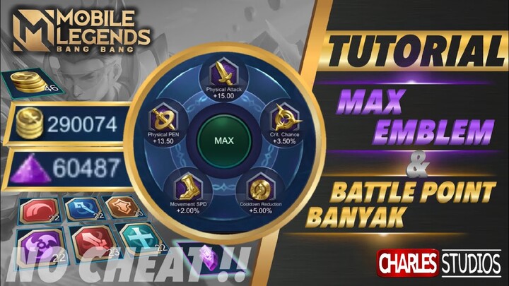 TUTORIAL MAX EMBLEM DAN BP BANYAK Mobile Legends Indonesia 2021