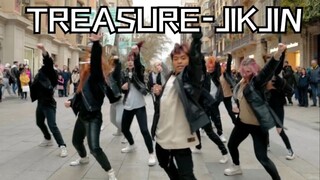 燃炸了！西班牙EST舞团街头翻跳TREASURE 《JIKJIN 》，神还原！
