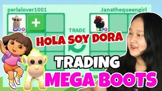 DORA TRADES MEGA ALBINO MONKEY IN ADOPT ME 🙉*LOOKING FOR GOOD OFFERS*