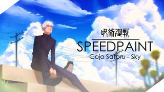 Gojo Satoru - Sky (Speedpaint Drawing)