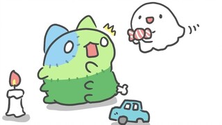 Cute zombie cat bug Halloween