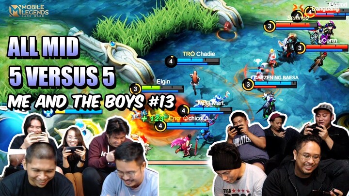 LOSING TEAM WILL CRAWL! FIVE VERSUS FIVE ONLY MID LANE - ME AND THE BOYS #13 MLBB