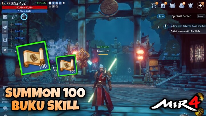 SUMMON GACHA 100 BUKU SKILL / SKILL TOME !!! RUGI ?? MIR4 Indonesia