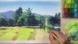 The scenery of my hometown is so beautiful, it is recorded by hand