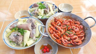 Củ Hủ Khóm Hầm Đuôi Heo • Bữa Cơm Chưa Xong Vội Đi Thu Hoạch Xoài | MTQH