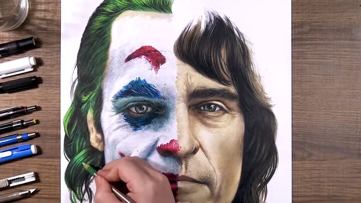 Drawing Joker (Joaquin Phoenix) _ Part 4