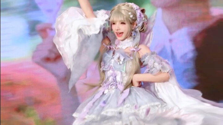 Performing on stage at the comic convention!