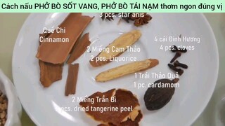 Cách nấu PHỞ BÒ SỐT VANG, PHỞ BÒ TÁI NẠM thơm ngon đúng vị