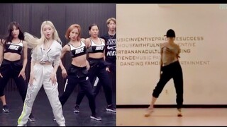 李彩演cover金请夏"Snapping"舞蹈练习室对比！