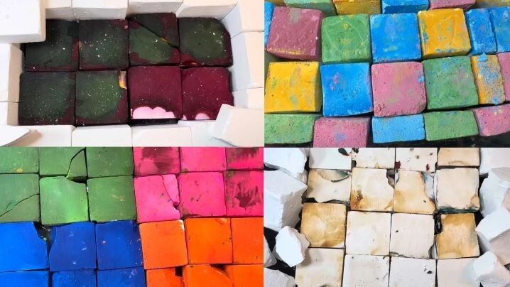 Colorful Gym Chalk Crush Asmr 🌈✨ | Deep Crunch & Satisfying Sounds