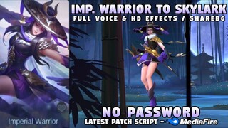 Fanny Imperial Warrior To Epic Skin Script | No Password | Mobile Legends