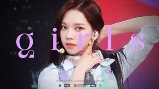 腿环好涩！aespa柳智敏GIRLS初舞台4K直拍, 事业型爱豆一直在进步