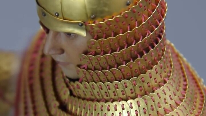 Ancient soldiers unboxed and made the arm armor in the mural into a soldier size. Wei Su model playe