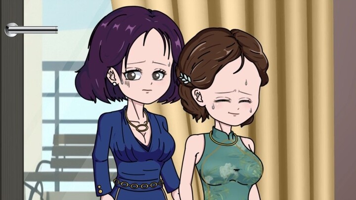 The foreign girl wanted to join me, but was blocked by the man, and the two sisters mocked me in eve