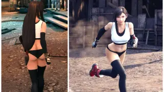 Tifa finally put on a swimsuit! | Final Fantasy 7 Remake