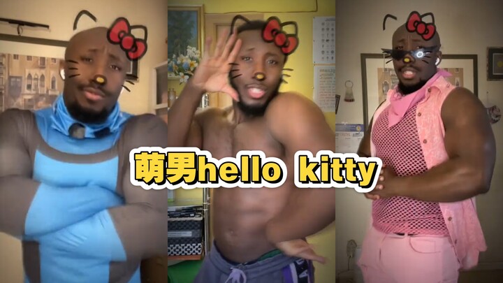 Đàn ông lực lưỡng hóa thành chàng trai dễ thương Hello Kitty, thật sự quá ảo diệu luôn!