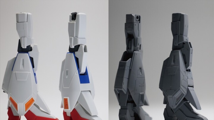 高达改造教程：hguc z高达改造（腿部刻线）