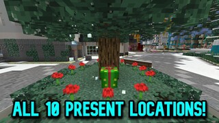 All 10 Present Locations in CubeCraft 2021 Christmas Event! | Bedrock