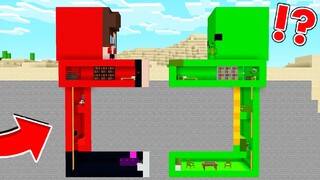 JJ and Mikey Build SECRET HOUSE in STATUE in Minecraft Challenge (Maizen Mizen Mazien) Parody