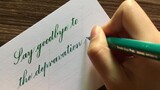 [Viết tay] Thử bút Pentel (đầu brush nhỏ) - Tổ hợp màu xanh