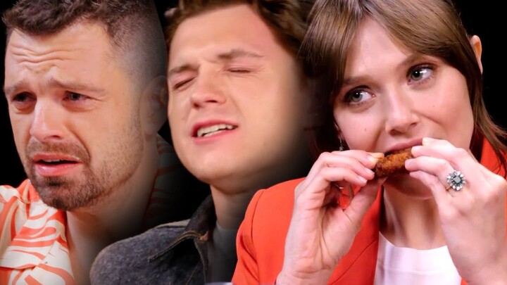 Aomei VS Other Superhero Celebrities: A Devilishly Spicy Wings Eating Challenge (Turns out Scarlet W