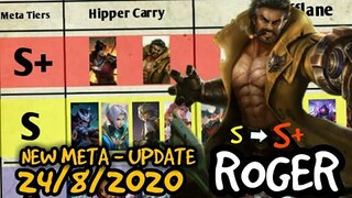 Meta Tier List as of 24/08/2020 - Roger S+ | Mobile Legends Bang Bang