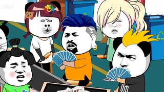 พี่เขยเลวสองคนเล่นไพ่เล่นกันอย่างมีอารมณ์ เลยถามว่ารับมั้ย