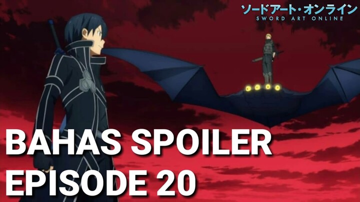 Sword Art Online Alicization War Of Underworld Spoiler Episode 20 Sky Night Sword Kirito VS Gabriel
