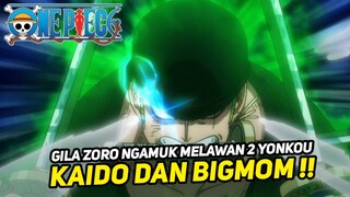 EDAN !! MOMEN ZORO NGAMUK MENYERANG 2 YONKOU SEKALIGUS !! ONE PIECE TERBARU