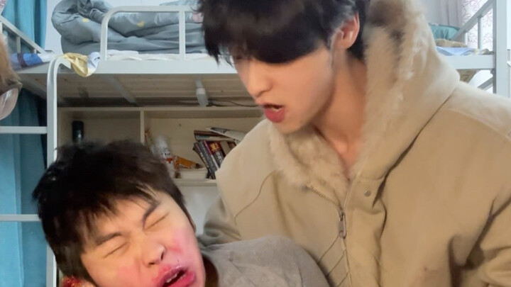 When our roommate secretly sneaks out to attend the 8 a.m. class without us...