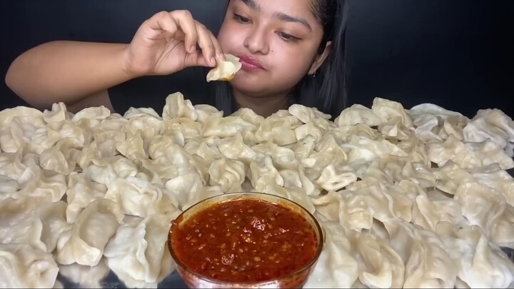 100 MOMO EATING CHALLENGE 🥟 100 DUMPLINGS EATING CHALLENGE EATING CHALLENGEE FOOD