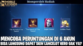 GACHA DI 6 AKUN UNTUK MENCARI SKIN LANCELOT HERO GRATIS! BISA DAPAT GAK YA? MOBILE LEGENDS