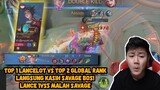 TOP 1 GLOBAL LANCELOT JEJE KETEMU TOP 2 GLOBAL RANKED! BANTAI KASIH SAVAGE - Mobile Legends