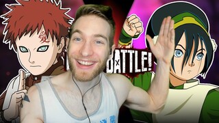 A CHARACTER I KNOW!! Reacting to "Gaara vs Toph Death Battle"