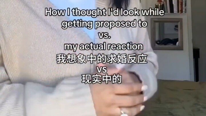 The reaction you imagine when proposed to vs. the reality