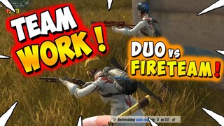 TEAMWORK ! Duo vs Fireteam | 2 vs 5 | With Eme [ Rules of Survival ] ( #14 )