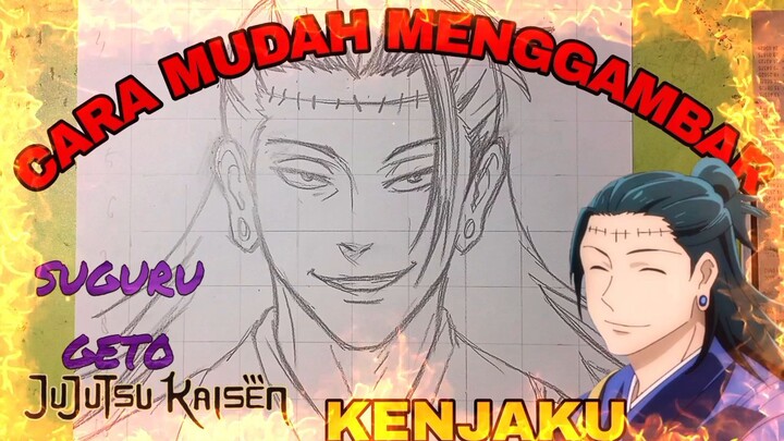 cara mudah menggambar anime jujutsu kaisen kenjaku UID:1052388012