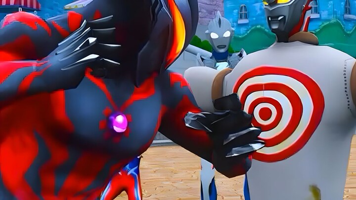 Ultraman berubah menjadi tukang kertas, dan Zero juga berubah menjadi sasaran tembak Beria!