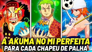 ESSAS SÃO AS AKUMA NO MI PERFEITAS PARA CADA CHAPÉU DE PALHA | ONE PIECE